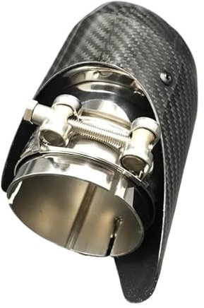 DZSLLOOI Auspuffblenden 1 Stücke Glänzend Carbon Faser Auspuff Spitze Universal Schalldämpfer Rohr Auspuff Endrohr Endrohrblenden Blende(76 IN -89 Out)