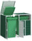 Myheimly Mülltonnenbox Müllbox Mülltonnenverkleidung Mülltonne Mülltonnenbox Müllcontainer Gerätebox Grün,2 Tonnen