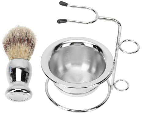FOMIYES Rasierpinsel-set Für Männer Bartbürste Mit Waschschale Gesichtspflege-tool Bartreinigungsset Aus Strapazierfähigem Material Und Rostfrei