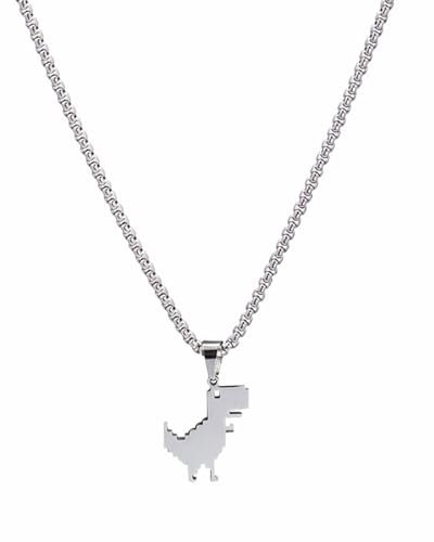 TPZORJX 1 Stück Titanium Dinosaurier Kiel Halskette, Frauen-Halskette, Anti-Allergie-Halskette, Damen-Schmuck, Geschenke für Freunde, Paare, Ehefrauen