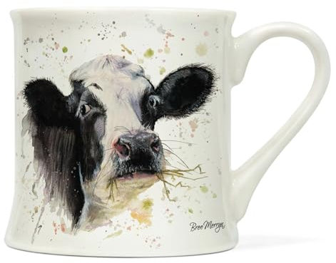 Taza de porcelana con diseño de animales, aprox. 0,3 l, taza de café, taza de té, taza con asa, taza (vaca)