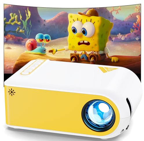 KSAN Proiettore, Mini Proiettore Con Wifi e Bluetooth, Videoproiettore Portatile Per Uso Esterno, Altoparlante Incorporato, Piccoli Proiettori Da Camera Da Letto Compatibili Con Telefoni