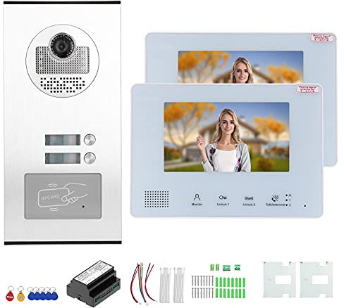 Interphone antivol, système à 2 Fils, interphone vidéo Mains Libres Flexible pour systèmes de sécurité Domestique