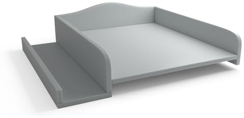 regalik Wickelaufsatz für Waschmaschine – Wickelauflage 60x70 cm – Laminierte Holzplatte – Grau – 82x72x10 cm – Sicherer & Platzsparender Wickeltischaufsatz