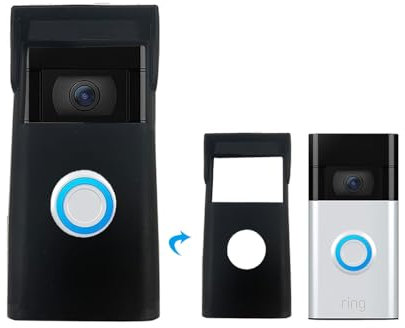 Silikonhülle für die Ring Türklingel,kompatibel mit der Ring Video Doorbell 2nd Gen-schützt Ihre Ring Video Doorbell 2nd Gen vor direkter Sonneneinstrahlung,Witterungseinflüssen und UV-Strahlung