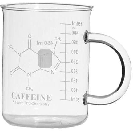 Gatuida Café de Vidrio con Graduada y Mango Medición Precisa para Preparación de Café y Bebidas de Limpiar y Mantiene