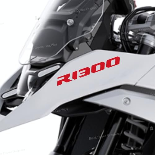 2 Aufkleber R1300 kompatibel mit/Ersatz für BMW Motorrad R 1300 GS 2024 (Rot)