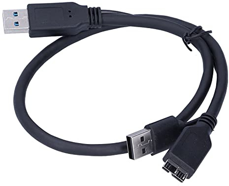 Greensen USB 3.0 Dual A Micro B Data Cable, Auxiliary Power Supply for Mobile Hard Drive Computer Accessories PC Components Tech Gadgets PVC Insulation Anti Interference