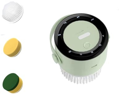Electric Dishwasher Brush Digital Display Scrubber Waterproof Shower Tool Rechargeable Massager Ergonomic Grip Electric Dishwashing Brush
