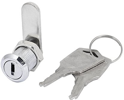 Sourcingmap Mailbox Tool Box Locking 12mm x 16mm Security Cylinder Cam Lock w 2 Keys