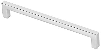 Gedotec Möbelgriff Küche Schrankgriff Chrom Küchengriff eckig - Lexus | Türgriff für Möbel-Schubladen & Schranktüren | Schubladengriff Metall verchromt | 1 Stück - Kommoden-Griff 224 mm mit Schrauben