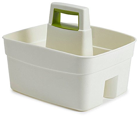Whitefurze Plastic Handy Kitchen Cleaning DIY Tool Utility Caddy Storage Cream