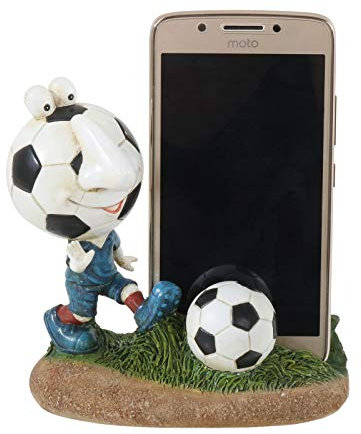 Mr Crimbo Phone Holder Novelty Stand Figure Smart Mobile Telephone Home Desk Table Accessory Gift For iPhone & Android - Football