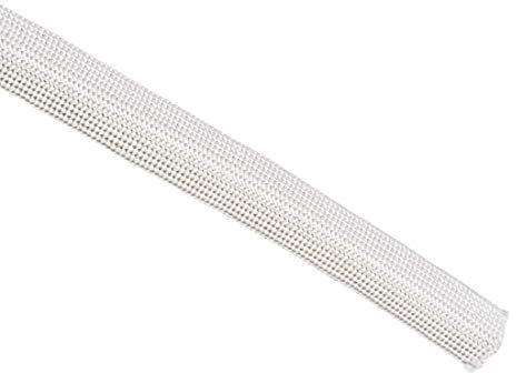 sourcing map Gaine isolante en fibre de verre haute température, 10 mm, blanc