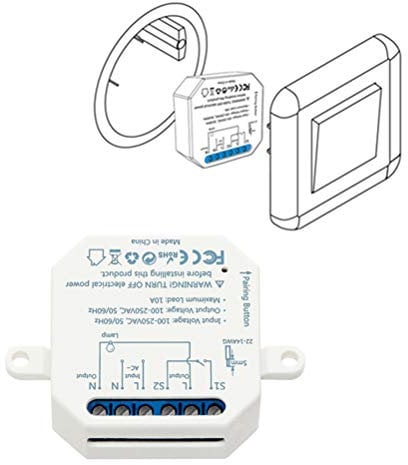 LoraTap 1er Wifi Schalter Relais Modul 4.0 Smart Schalter (vorhandener Schalter bleibt erhalten)