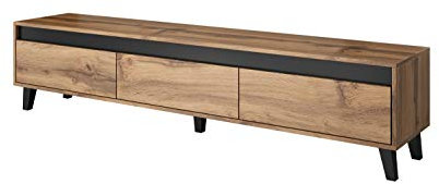 Furniture24 Tv Schrank Nord Lowboard Unterschrank Tv-Tisch Skandinavish Möbel mit 3 Schubladen