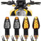 4 Stück Blinker Motorrad E Geprüft Universal 14 LED Blinker E24 lauflichter Mini Motorrad Blinker Lauflicht
