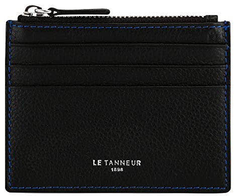 Le Tanneur, Porte Cartes, Portefeuille, en Cuir, Charles, Homme, 6 Compartiments Cartes, Poche Monnaie zippée, Anti-RFID, Porte-Billets, pour Cartes de crédit et de visites