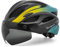 Victgoal Adults Bike Helmet for Men Women Detachable Magnetic Goggle Visor Bicycle Helmet with LED Rear Light Cycling Road Mountain Cycle Helmet (Black Cyan)