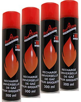 lot de 4 recharges briquet universel