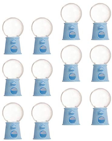 Toddmomy 12 Piezas para Niños Máquina Dispensadora de Juguetes Mini Máquina Dispensadora de Bolas de Chicle Mini Dispensador de para Fiestas de Pascua Azul