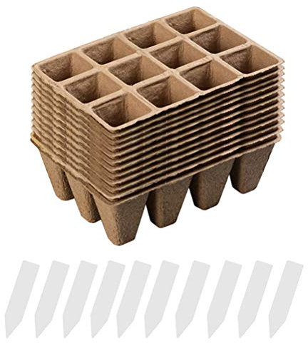 Starter Torf Tablett Papier Zellstoff Kindergarten Topf Kompostierbaren Pflanzen T? für S?mlinge Starter Tablett 24Pcs