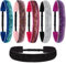Belle Vous 6 Stück Elastische Glitzer Haarbänder Damen - Rutschfestes Haar Band für Mädchen und Frauen - Blau, Silber, Regenbogen, Rosa, Lila und Schwarz - Bewegung, Gymnastik und Sport Stirnband