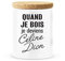 Pot céramique avec Couvercle en liège Citation imprimé Quand Je Bois Je deviens Celine Dion ref 2589
