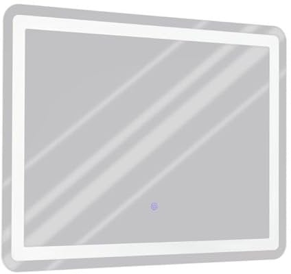 EGLO Spiegelleuchte Badezimmerleuchte BUENAVISTA 1 silber L:803 H:60cm mit Touchschalter ein/aus IP44 3000, 4000, 6500K