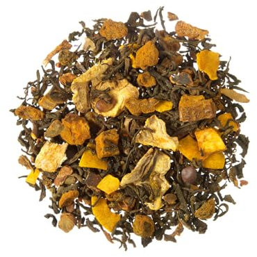 TEA SHOP - Té Rojo (Pu Erh) Red Curcuma Latte 100g - 50 Tazas - Formato a Granel - En Hojas - Té Pu Erh con Cúrcuma y Jengibre - Antioxidante y Detox