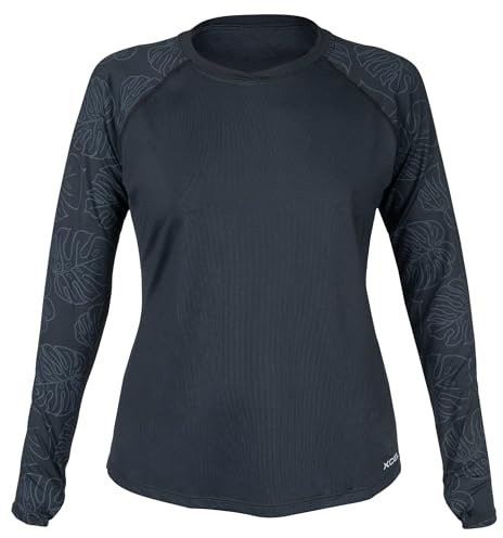 XCEL Ventx Damen Rashguard mit langen Ärmeln, Schwarz