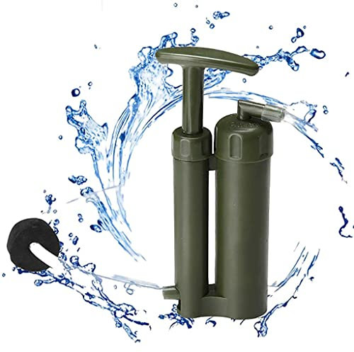 Portatile Depuratore d'acqua Riutilizzabile, Sopravvivenza per Purificatori d'acqua per Campeggio, Filtro Depuratore d'acqua Campeggio Adatto Escursioni, Viaggi In Campeggio
