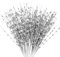 MACTING 12Pcs Künstliche Glitter Beerenstamm Ornamente, 44cm Silber Beeren Stiele Zweig Dekorative Sticks für Christbaumschmuck Weihnachtsdeko Adventskranz Deko Weihnachtsgirlande Türkranz Weihnachten