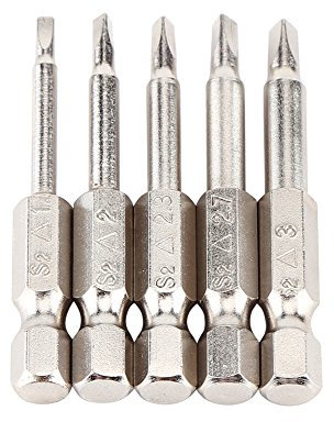Juego de 5 puntas de destornillador triángulo magnético de 50 mm, 1/4, Δ1.8/Δ2.0/Δ2.3/Δ2.7/Δ3.0, magnetismo fuerte para carpintería
