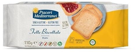 Piaceri Mediterranei Fette Biscottate Senza Glutine, 110g