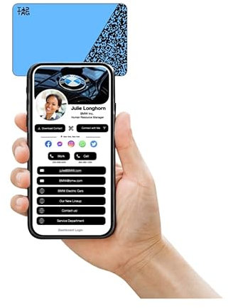 Tap Tag NFC Digitale Visitenkarte (Hellblau)