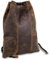 MATADOR Gymbag Turnbeutel Frauen Leder Sportbeutel Herren Rucksack Turntasche Lederrucksack Hunter Braun