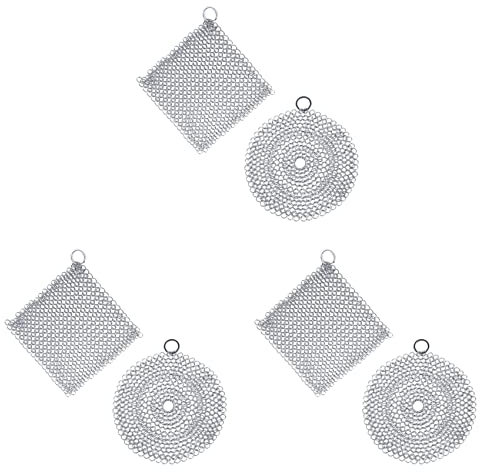 VEMART Cleaner, 6 Piece Cleaner, Dutch Oven Cleaner Grill Cleaning Tools for Grill Pans or Woks