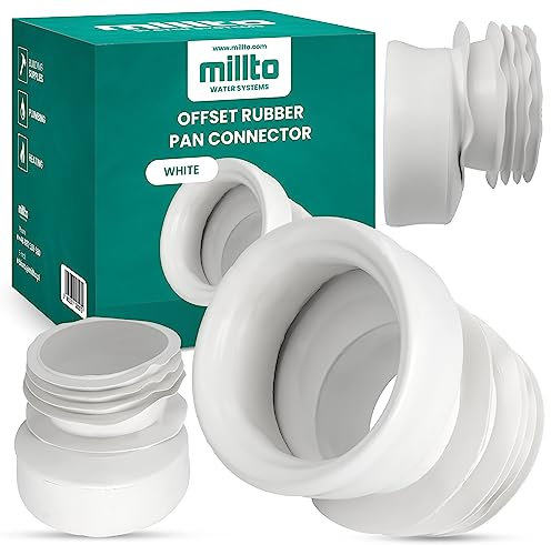 Millto™ Connettore per WC in gomma eccentrica, tubo da pavimento e bacino