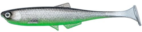 LMAB Bleak Shad 6 cm, 9 cm, 12 cm, 15 cm, 18 cm KÖFI - Gummifisch Angelköder - Gummiköder für: Zander, Barsch, Hecht & Forelle - Zanderköder Hechtköder - Kunstköder (12 cm, Chrome Green)
