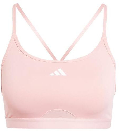 adidas Damen AeroReact Training 3Stripes Bra, semi pink Spark, S