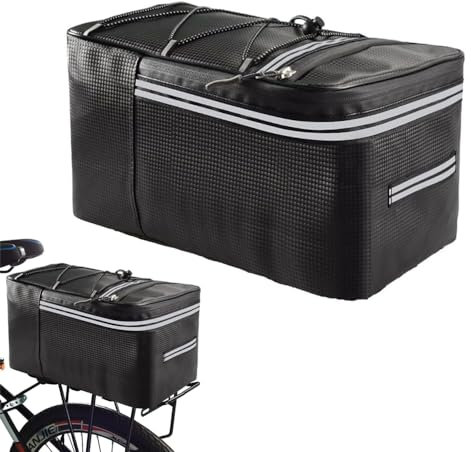 Fahrradtasche, Fahrrad Gepäckträgertasche, Tasche Fahrrad, Fahrradtaschen Hinten, mit Reflexstreifen und wasserdichtem Reißverschluss, für Fahrradtransportartikel, 15 L