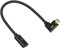 Maxhood 8K USB C Extension Cable 0.3m, Right Angle 240W 40Gbps Short USB C Extension Cable 90 Degree Thunderbolt 4 Adapter Cord for Macbook/Phone/HUB