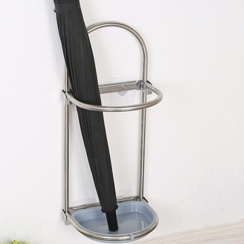 Schirmständer, Wandmontage, Edelstahl, Faltbarer Regenschirmständer, Umbrella Stand for Den Eingangsbereich, Flur, Büro, Wohnzimmer, Schirmständer Regenschirm