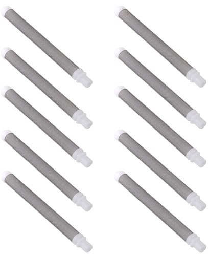 Vueinrg 10 Stück 60 Mesh Airless Spray Gun Filter Elemente Edelstahl Fine Mesh Wagner Airless Filter für Wagner Airless Lack Spray Gun Farbspritzpistolen (100mm)