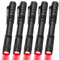 MVIOCS Linternas LED rojas, mini linterna de bolsillo impermeable con clip, pequeñas linternas de luz roja para trabajo, astronomía, aviación, observación nocturna (paquete de 5 luces rojas)
