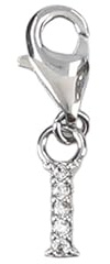 Depesche 11785-017 Charms Express yourself - Anhänger für Halsketten und Armbänder, Buchstabe I, versilbert, als kleines Geschenk