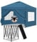 Laneetal Cenador 3x3m, Carpa Plegable para Exterior, Cenador con Paredes Laterales, Gazebo, Pabellón de Jardín para Camping, Pérgola Tienda de Fiestas, Carpa Impermeable, Azul