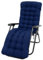 Coussin de Chaise Longue Bain de Soleil, Coussin Transat Jardin Exterieur avec Capuche Antidérapante, Coussin Matelassé Chaise Longue Épais, Coussin Transat pour Fauteuil Relax Lounge (Bleu)
