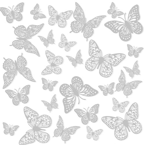 Schmetterlinge Deko,Schmetterling,72 Stück Deko Schmetterlinge,Mädchen Zimmer Deko,Schmetterling Sticker,Zimmer Deko Teenager Mädchen,Gold Deko,Wanddeko Badezimmer,Wandsticker Mädchen,3D Aufkleber